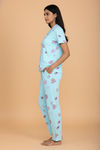 Zivame Farm Lore Knit Cotton Pyjama Set - Gilf Stream — thumbnail 3